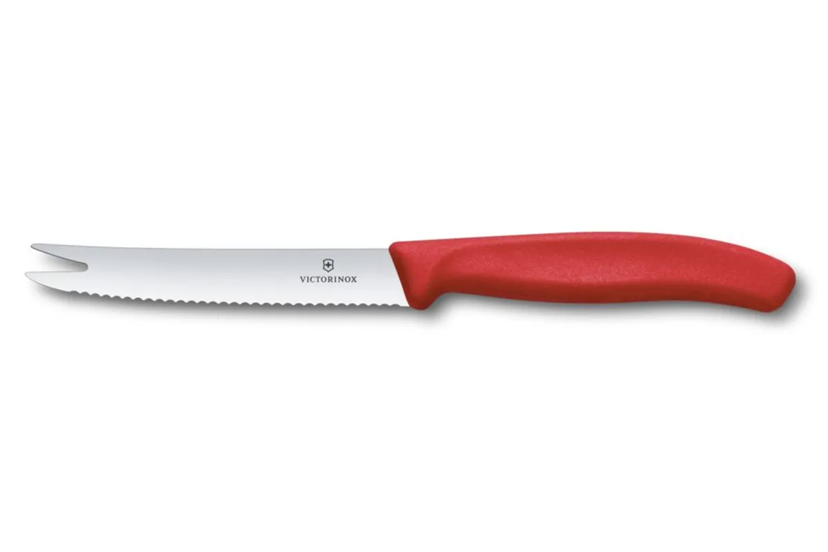 Nóż do sera i kiełbasy, czerwony, 219mm Victorinox 6.7861.C1