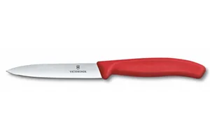 Nóż do jarzyn gładki, czerwony, 212mm Victorinox 6.7701.C1