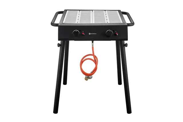 Xantos Black Grill gazowy, czarny, 9,5kW, 770x710x870mm HENDI 148631