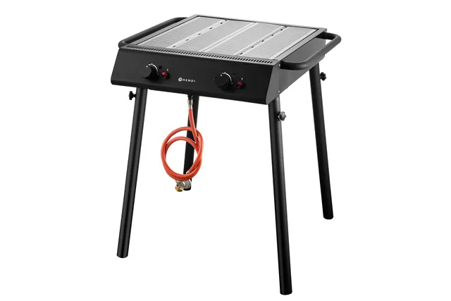 Xantos Black Grill gazowy, czarny, 9,5kW, 770x710x870mm HENDI 148631