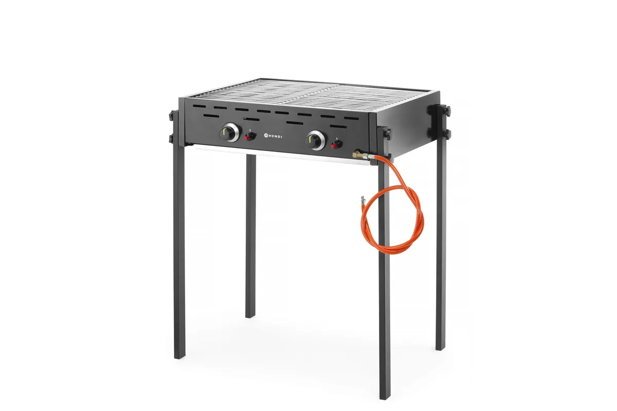 Roast-Master Pro Black Grill gazowy, czarny, 11,6kW, 790x560x900mm HENDI 148822