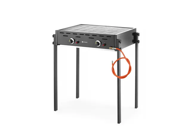Roast-Master Pro Black Grill gazowy, czarny, 11,6kW, 790x560x900mm HENDI 148822