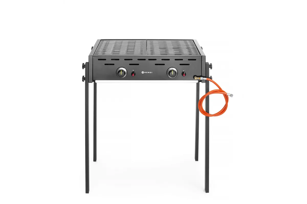 Roast-Master Pro Black Grill gazowy, czarny, 11,6kW, 790x560x900mm HENDI 148822