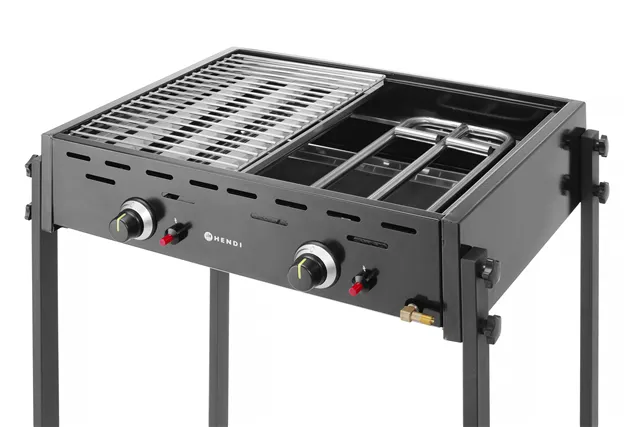 Roast-Master Pro Black Grill gazowy, czarny, 11,6kW, 790x560x900mm HENDI 148822