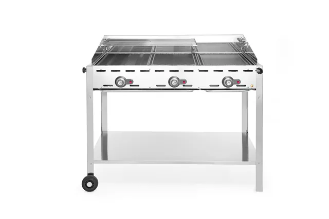 Grill Green Fire 3-palnikowy, Profi Line, 17,4kW, 1078x612x825mm HENDI 149591