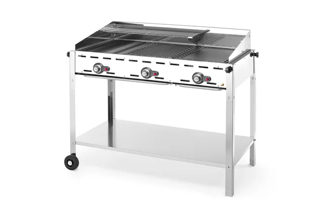 Grill Green Fire 3-palnikowy, Profi Line, 17,4kW, 1078x612x825mm HENDI 149591