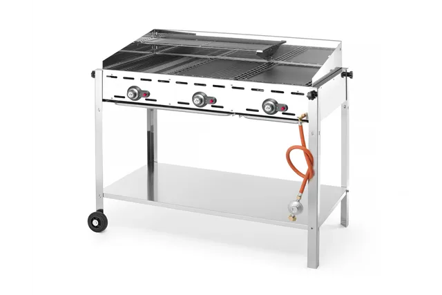 Grill Green Fire 3-palnikowy, Profi Line, 17,4kW, 1078x612x825mm HENDI 149591