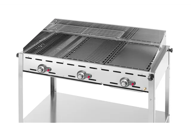 Grill Green Fire 3-palnikowy, Profi Line, 17,4kW, 1078x612x825mm HENDI 149591