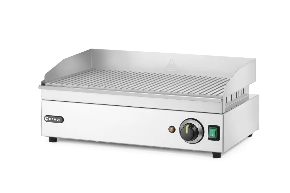 Płyta grillowa żebrowana, Kitchen Line, ryflowana, 220-240V/2400W, 527x404x233mm HENDI 154953