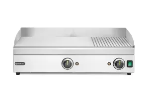 Płyta grillowa w ⅓ żebrowana, Kitchen Line, 2/3 gładka, 1/3 ryflowana, 220-240V/3500W, 697x474x241mm HENDI 154960