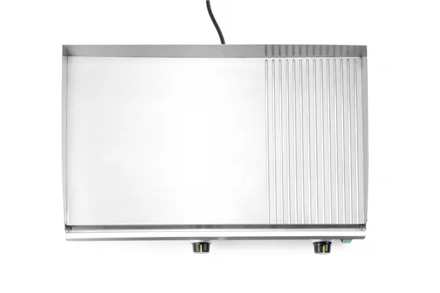 Płyta grillowa w ⅓ żebrowana, Kitchen Line, 2/3 gładka, 1/3 ryflowana, 220-240V/3500W, 697x474x241mm HENDI 154960