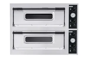 Piec do pizzy Basic 44, 2 komory, 400V/9400W, 975x814x745mm Prismafood 1F010050