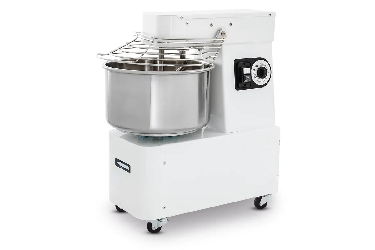 Miesiarka spiralna ze stałą głowicą i dzieżą, 22 l, 56 kg/h, 16L, 400V/750W, 378x690x730mm Prismafood 1I053010