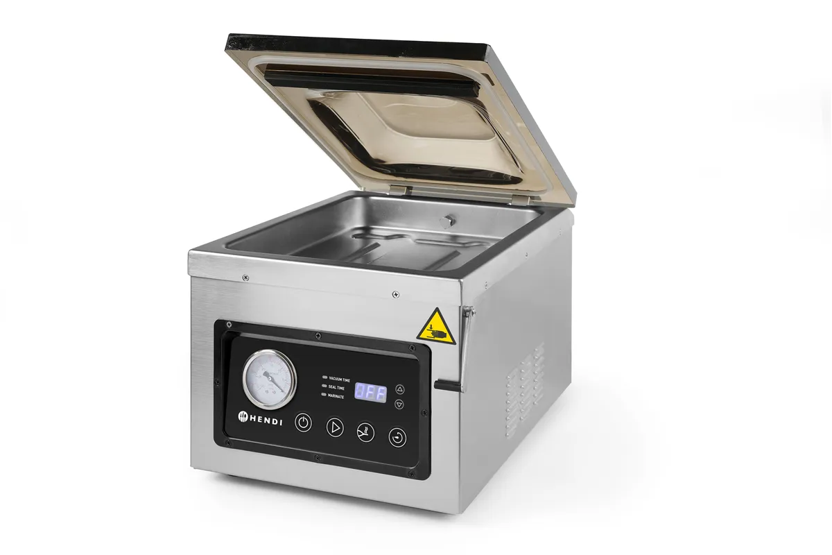 Pakowarka próżniowa - komorowa, Profi Line, Listwa zgrzewająca 260 mm, 240V/1000W, 330x480x361mm HENDI 201428