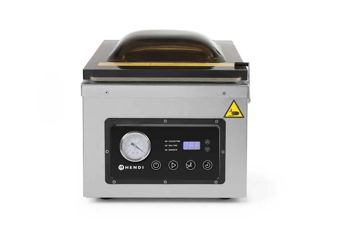 Pakowarka próżniowa komorowa, Profi Line, listwa zgrzewająca 300 mm, 230V/950W, 367x425x364mm HENDI 201435