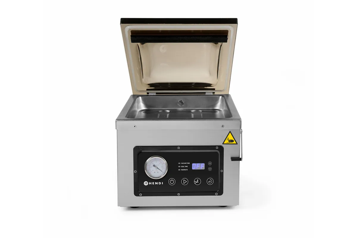 Pakowarka próżniowa komorowa, Profi Line, listwa zgrzewająca 300 mm, 230V/950W, 367x425x364mm HENDI 201435