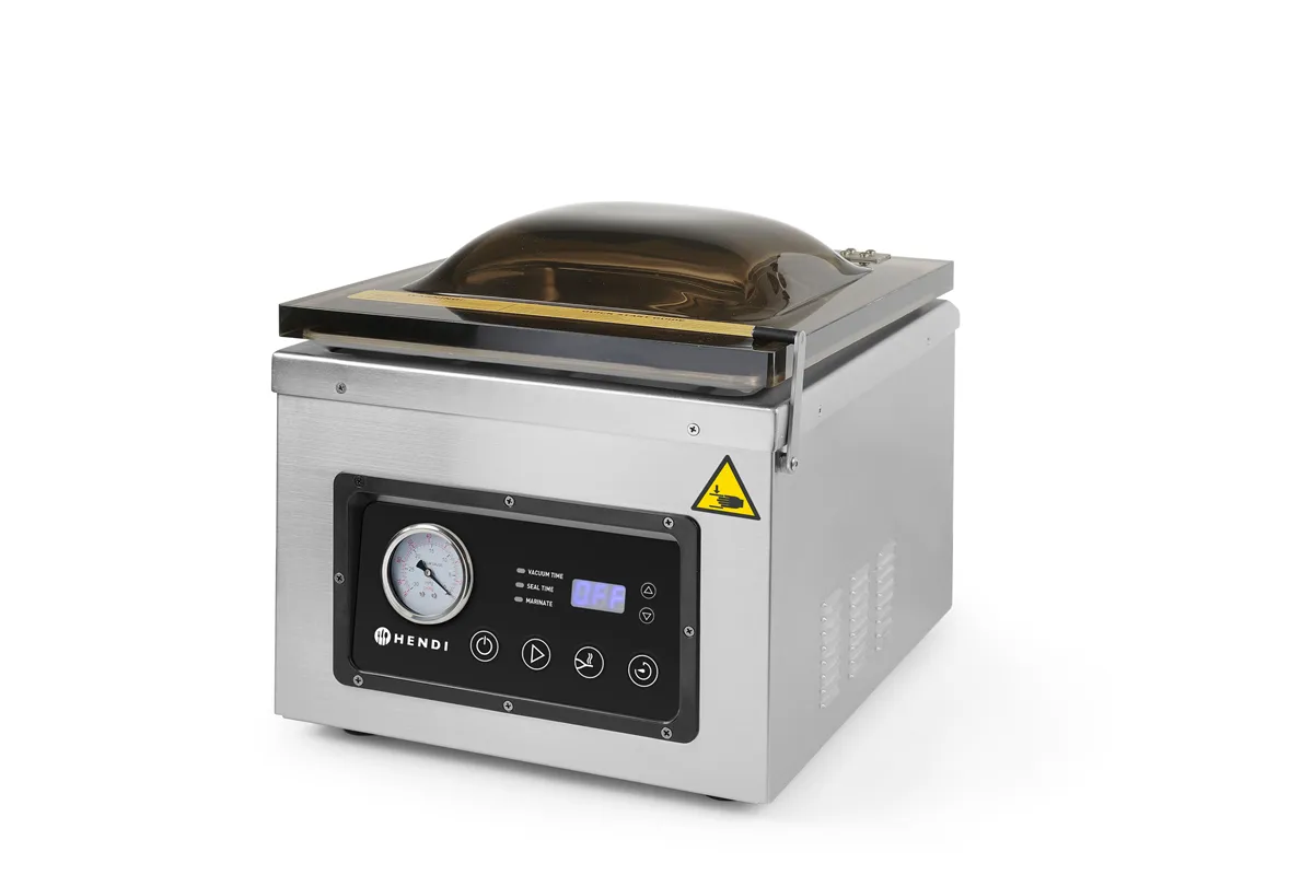 Pakowarka próżniowa komorowa, Profi Line, listwa zgrzewająca 300 mm, 230V/950W, 367x425x364mm HENDI 201435