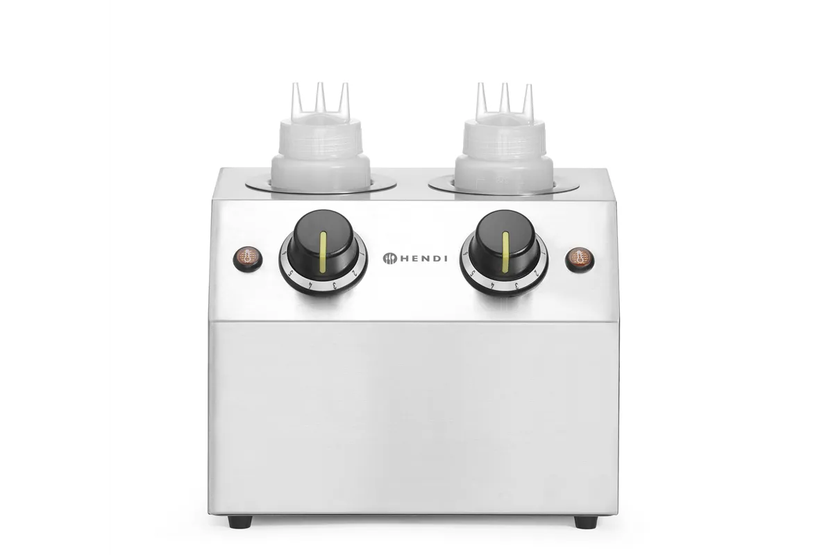 Podgrzewacz do sosów podwójny, 1,3L, 220-240V/400W, 270x223x282mm HENDI 201725
