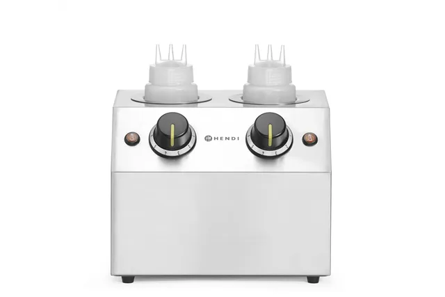 Podgrzewacz do sosów podwójny, 1,3L, 220-240V/400W, 270x223x282mm HENDI 201725