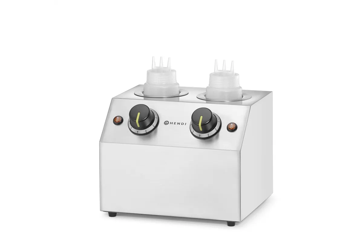 Podgrzewacz do sosów podwójny, 1,3L, 220-240V/400W, 270x223x282mm HENDI 201725