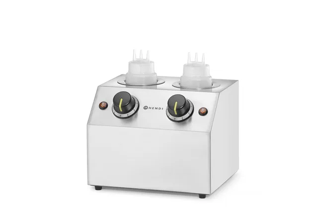 Podgrzewacz do sosów podwójny, 1,3L, 220-240V/400W, 270x223x282mm HENDI 201725