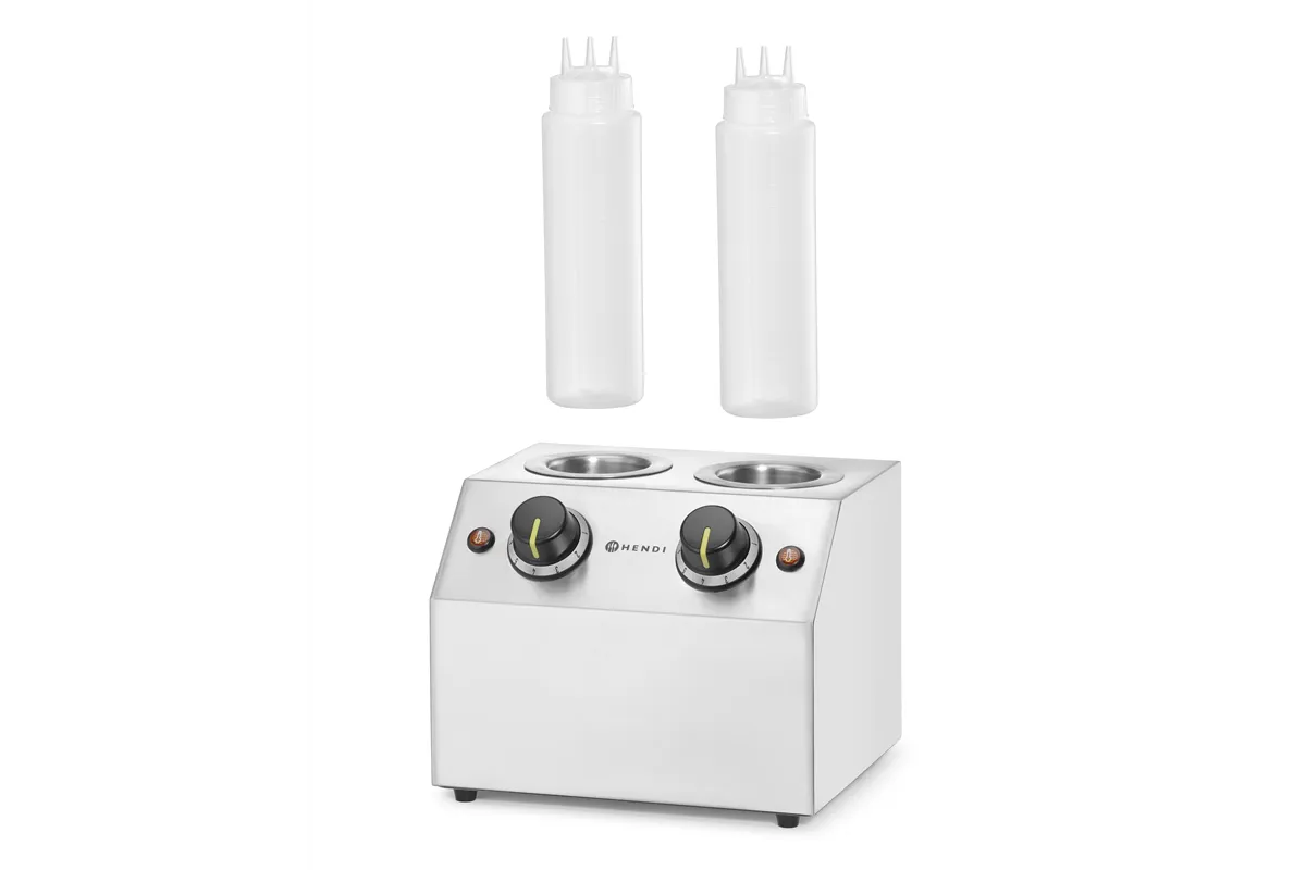 Podgrzewacz do sosów podwójny, 1,3L, 220-240V/400W, 270x223x282mm HENDI 201725