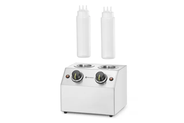 Podgrzewacz do sosów podwójny, 1,3L, 220-240V/400W, 270x223x282mm HENDI 201725