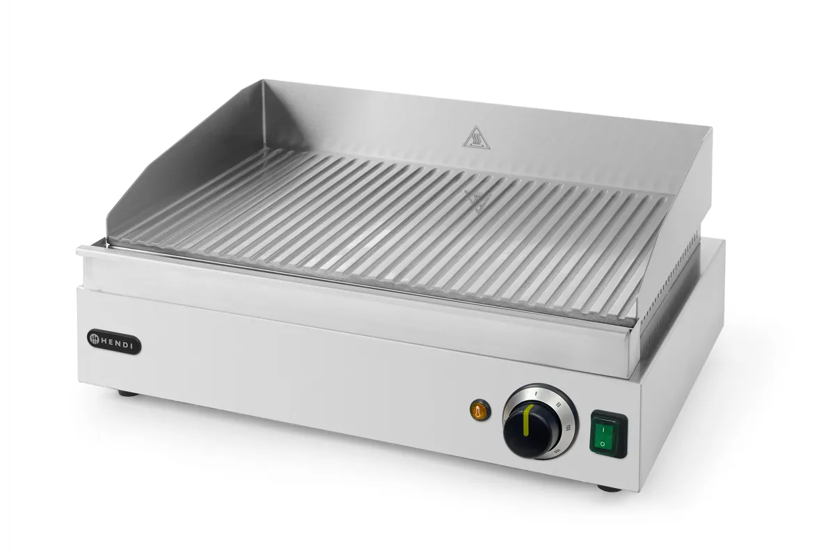 Płyta grillowa żebrowana, Profi Line, ryflowana, 230V/2400W, 527x404x233mm HENDI 203170