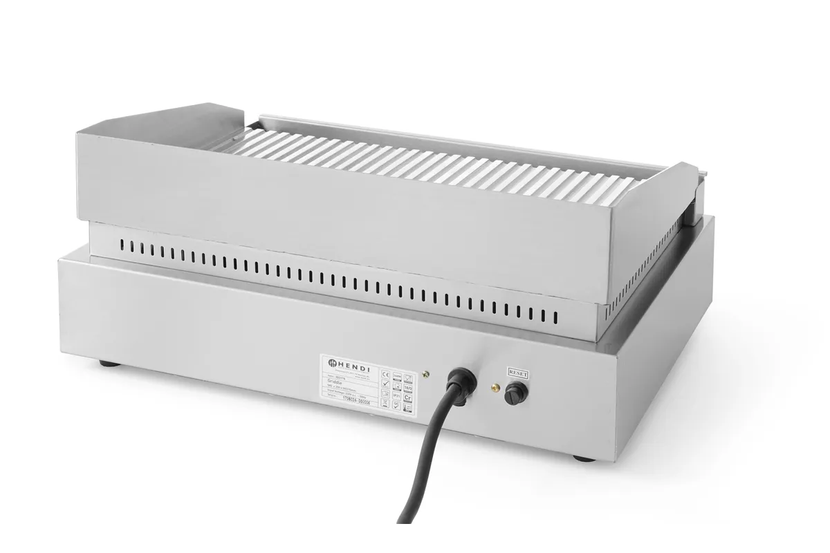 Płyta grillowa żebrowana, Profi Line, ryflowana, 230V/2400W, 527x404x233mm HENDI 203170