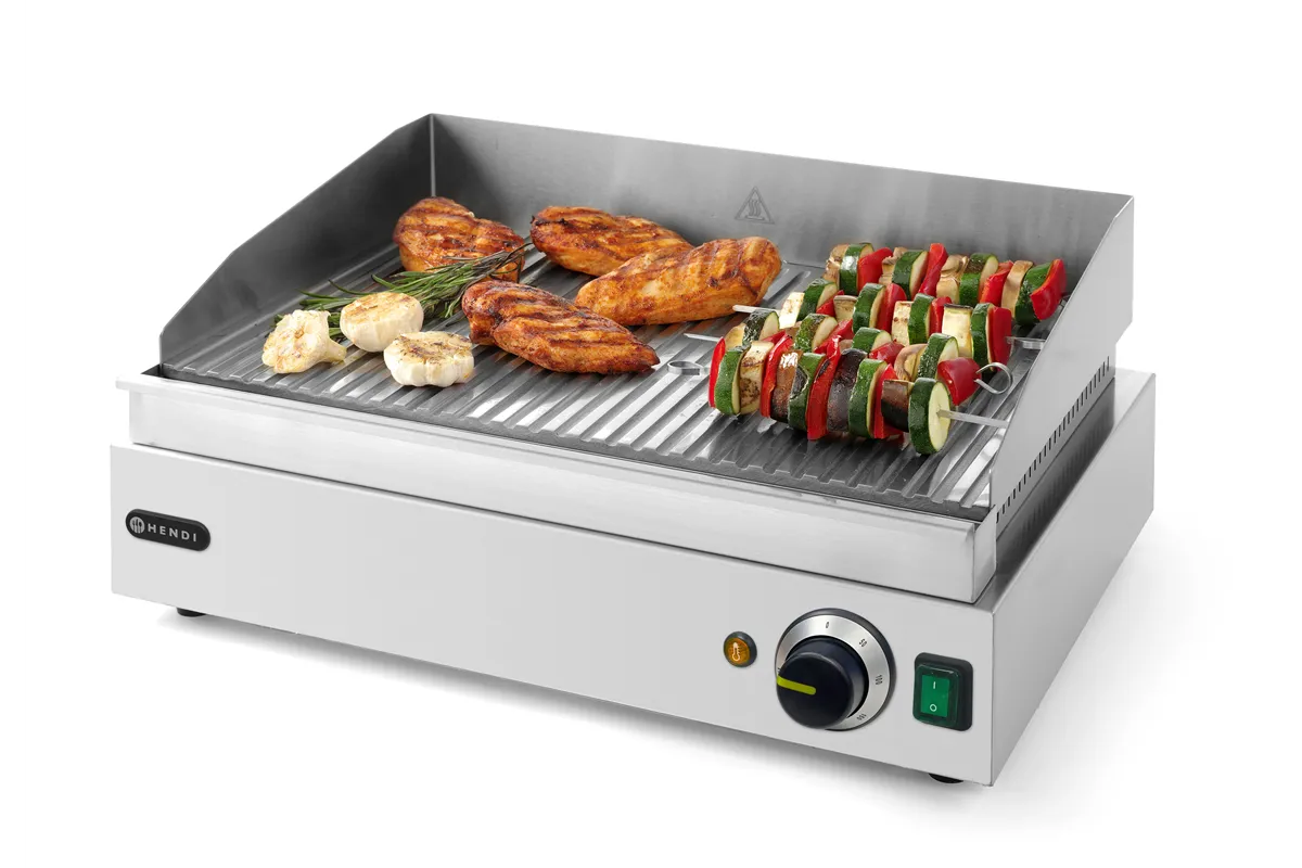 Płyta grillowa żebrowana, Profi Line, ryflowana, 230V/2400W, 527x404x233mm HENDI 203170