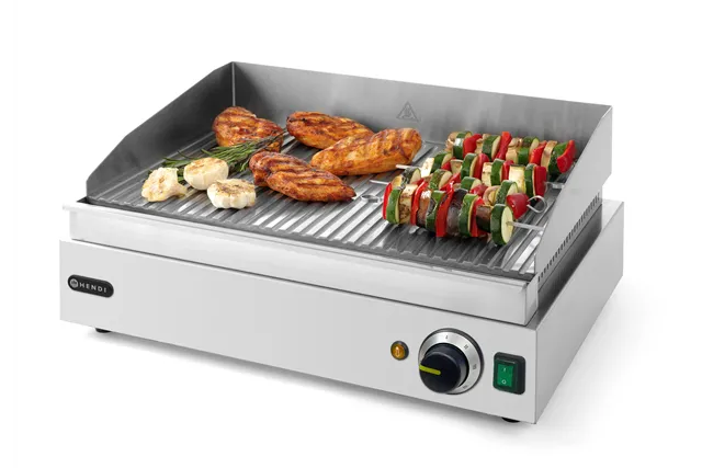 Płyta grillowa żebrowana, Profi Line, ryflowana, 230V/2400W, 527x404x233mm HENDI 203170