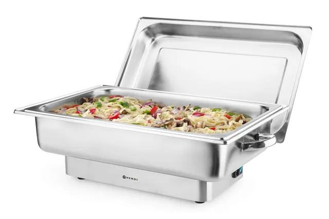 Kuchenka elektryczna Pollina, Profi Line, 9L, srebrny, 230V/900W, 587x440x273mm HENDI 204900