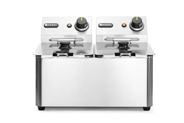 Frytkownica 2x4 l, Kitchen Line, 8L, 230V/6000W, 470x380x315mm HENDI 205846