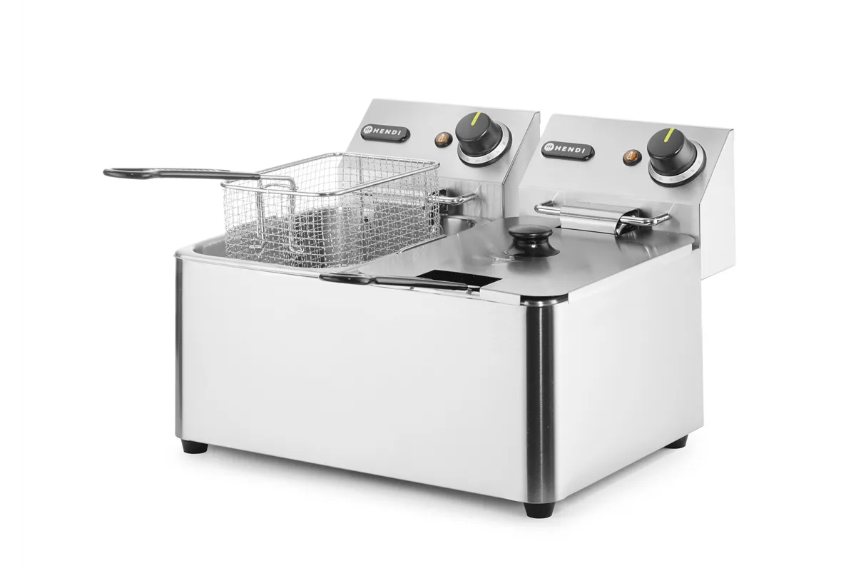 Frytkownica 2x4 l, Kitchen Line, 8L, 230V/6000W, 470x380x315mm HENDI 205846