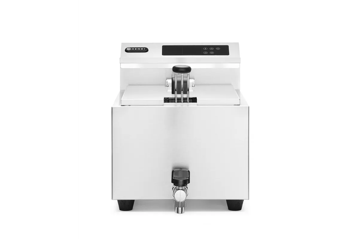 Frytownica z panelem cyfrowym z kranem spustowym 8 l, Profi Line, 8L, 230V/3500W, 305x515x345mm HENDI 207369