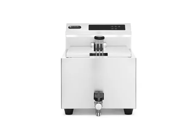 Frytownica z panelem cyfrowym z kranem spustowym 8 l, Profi Line, 8L, 230V/3500W, 305x515x345mm HENDI 207369