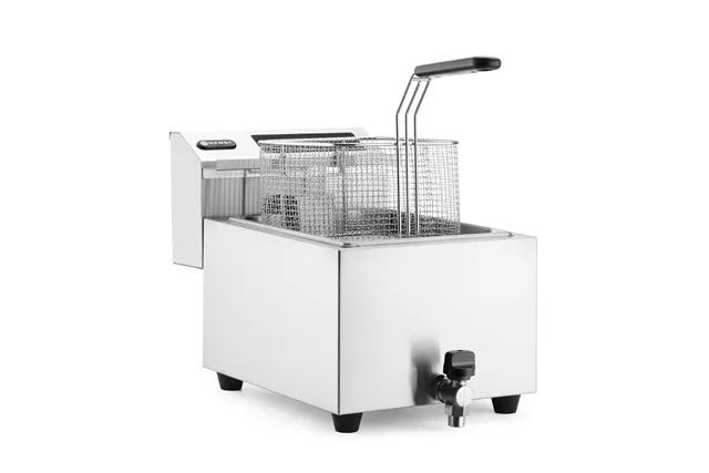 Frytownica z panelem cyfrowym z kranem spustowym 8 l, Profi Line, 8L, 230V/3500W, 305x515x345mm HENDI 207369