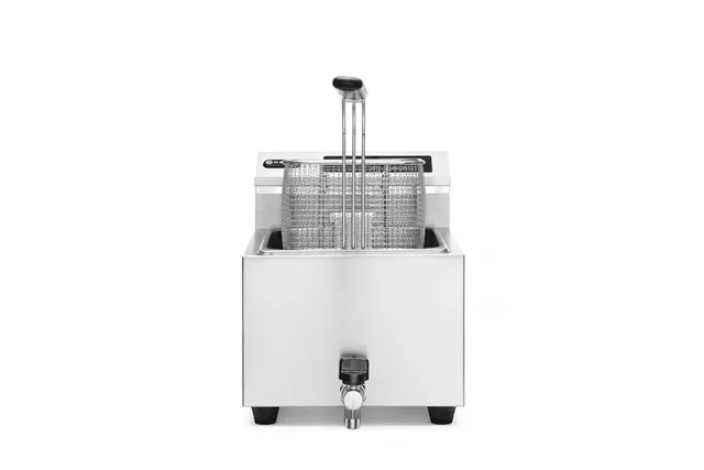 Frytownica z panelem cyfrowym z kranem spustowym 8 l, Profi Line, 8L, 230V/3500W, 305x515x345mm HENDI 207369