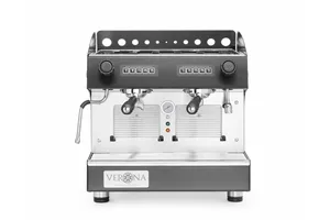 Ekspres do kawy Julia Compact, 2-grupowy, automatyczny, czarny, 230V/2700W, 475x563x530mm Verona 207499