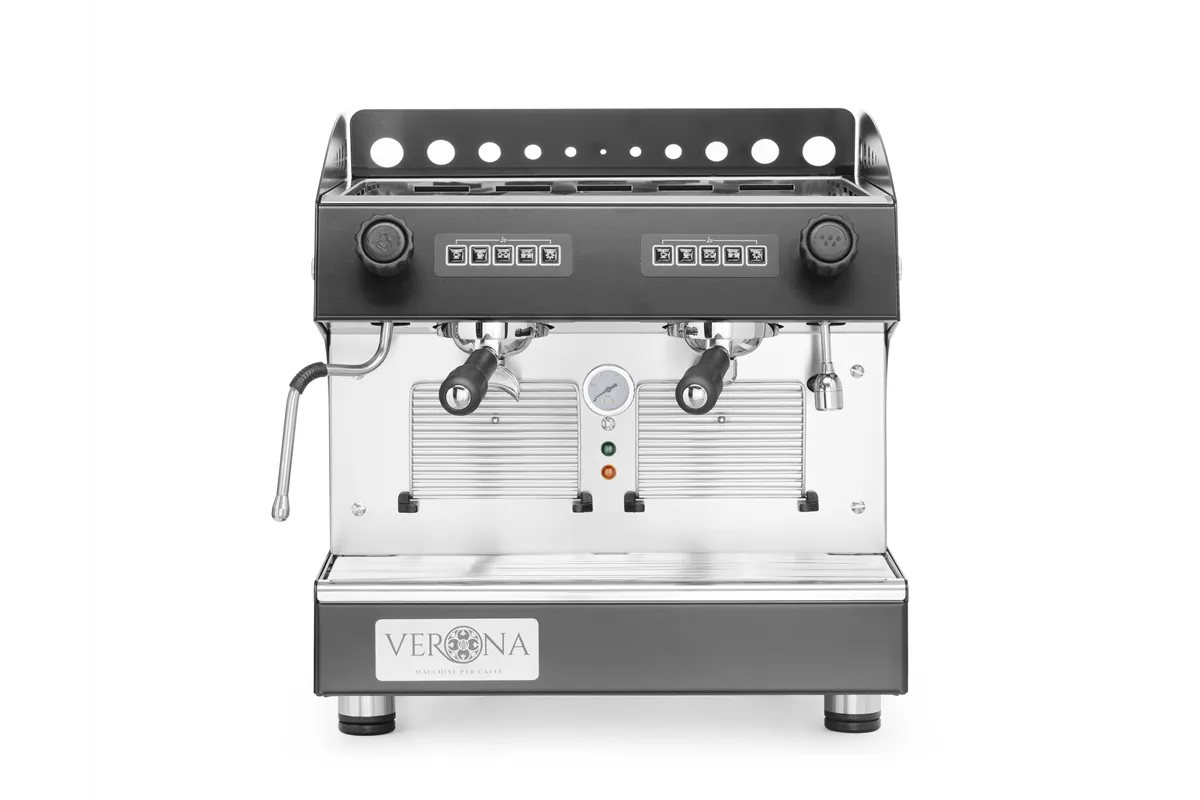 Ekspres do kawy Julia Compact, 2-grupowy, automatyczny, czarny, 230V/2700W, 475x563x530mm Verona 207499