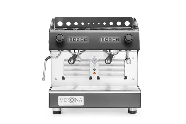 Ekspres do kawy Julia Compact, 2-grupowy, automatyczny, czarny, 230V/2700W, 475x563x530mm Verona 207499