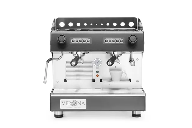 Ekspres do kawy Julia Compact, 2-grupowy, automatyczny, czarny, 230V/2700W, 475x563x530mm Verona 207499