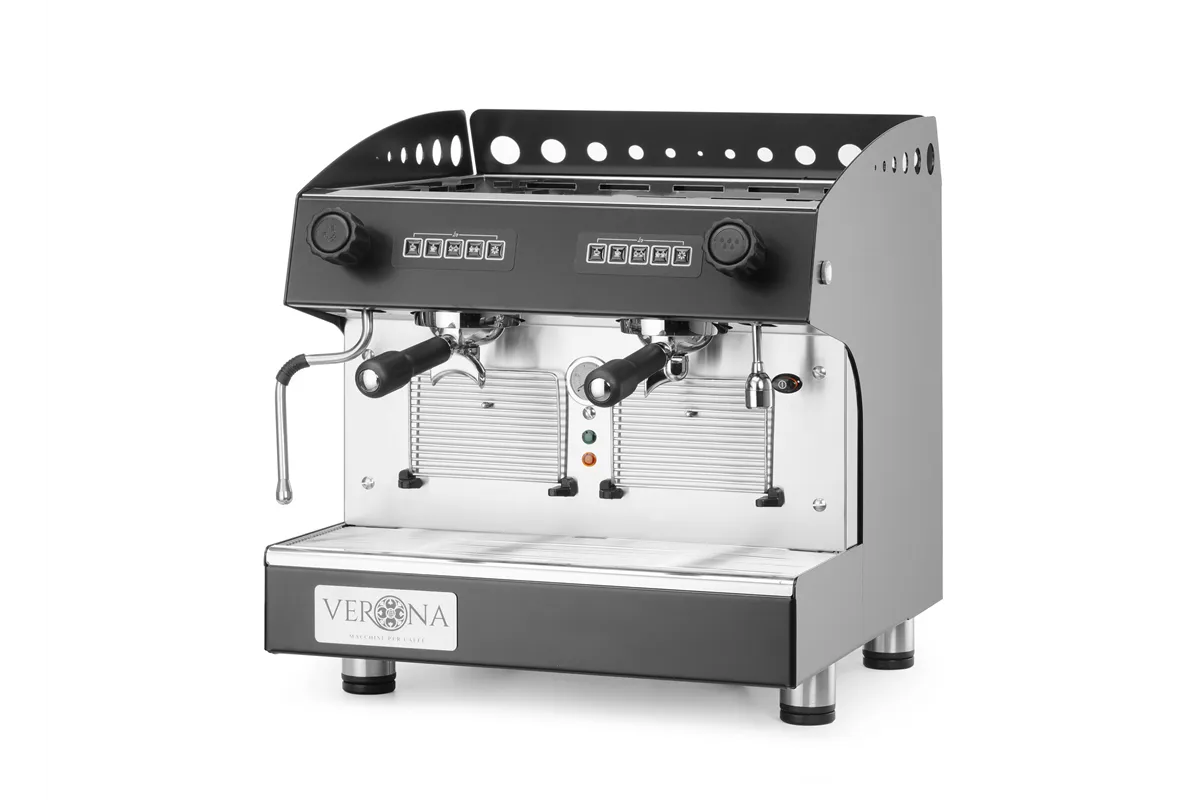 Ekspres do kawy Julia Compact, 2-grupowy, automatyczny, czarny, 230V/2700W, 475x563x530mm Verona 207499