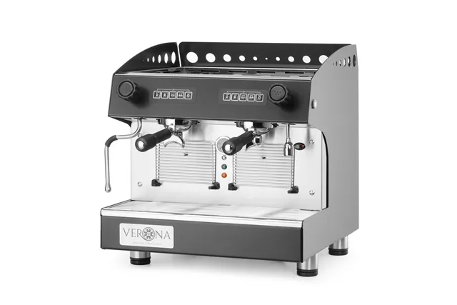 Ekspres do kawy Julia Compact, 2-grupowy, automatyczny, czarny, 230V/2700W, 475x563x530mm Verona 207499