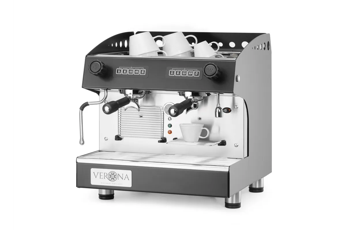 Ekspres do kawy Julia Compact, 2-grupowy, automatyczny, czarny, 230V/2700W, 475x563x530mm Verona 207499