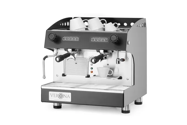 Ekspres do kawy Julia Compact, 2-grupowy, automatyczny, czarny, 230V/2700W, 475x563x530mm Verona 207499