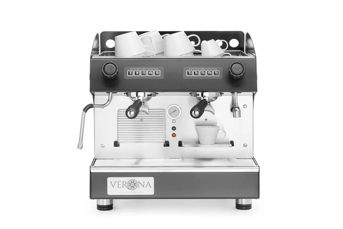 Ekspres do kawy Julia Compact, 2-grupowy, automatyczny, czarny, 230V/2700W, 475x563x530mm Verona 207499