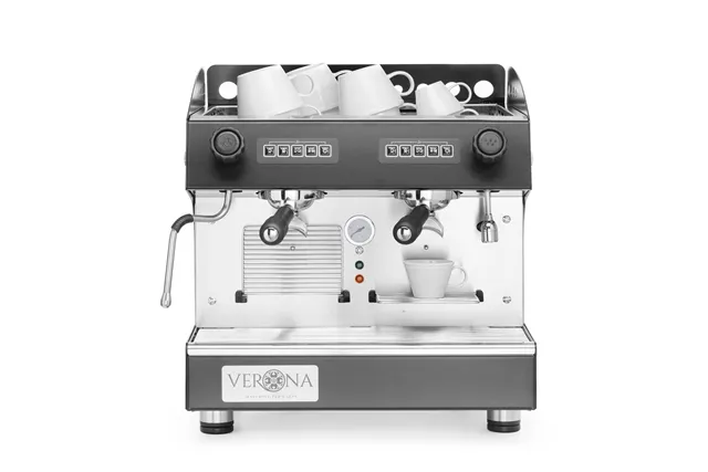 Ekspres do kawy Julia Compact, 2-grupowy, automatyczny, czarny, 230V/2700W, 475x563x530mm Verona 207499
