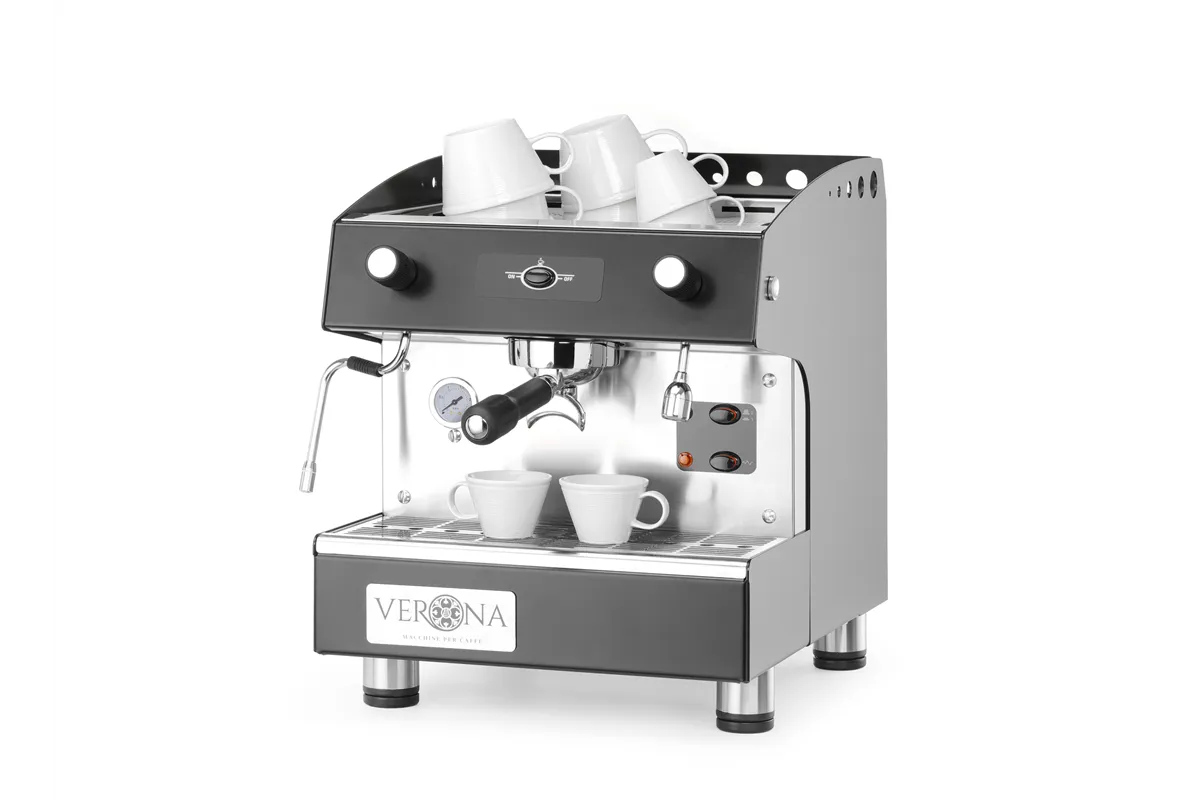 Ekspres do kawy Romeo Easy, 1-grupowy, półautomatyczny, 230V/1800W, 375x530x485mm Verona 207598