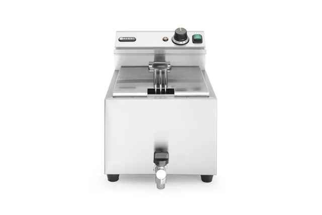 Frytownica manualna z kranem spustowym, 8 l, Profi Line, 8L, jasnoszary, 230V/3500W, 305x515x354mm HENDI 209202